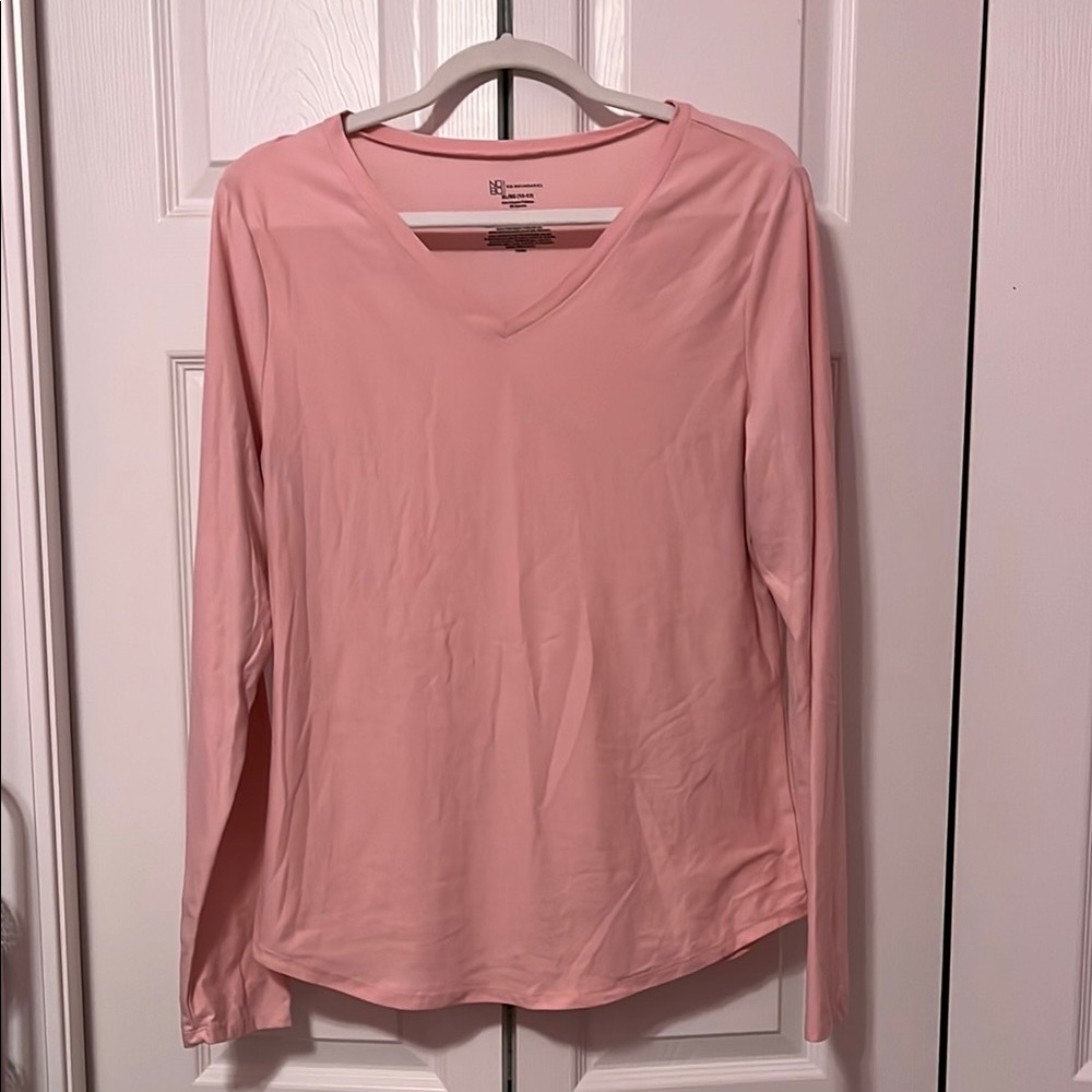 Women's Pink Long Sleeve Top